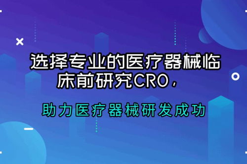 医疗器械临床前研究CRO公司推荐与信息技术咨询服务